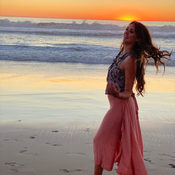 Free People pink wraps pants/skirt - Picture 7 of 15